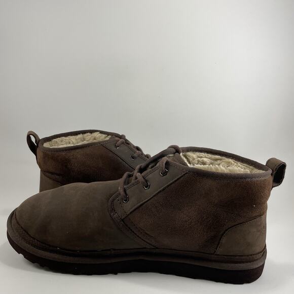 UGG Neumel Chukka Boot Lace Up Burnt Cedar Brown Distressed 1163110 Mens Size 13 - Picture 6 of 11